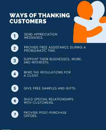 Ways of thanking customers
